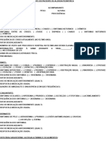 Ficha de Atendimento Do Paciente de Alergia Pediã-Trica