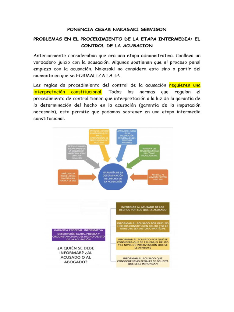 Problemas en el Control de Acusación | PDF | Procedimiento Criminal ...