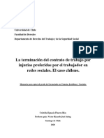 La Terminacion Del Contrato de Trabajo Por Injurias Proferidas Por El Trabajador en Redes Sociales