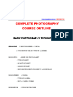 Advanced Photography Course Content