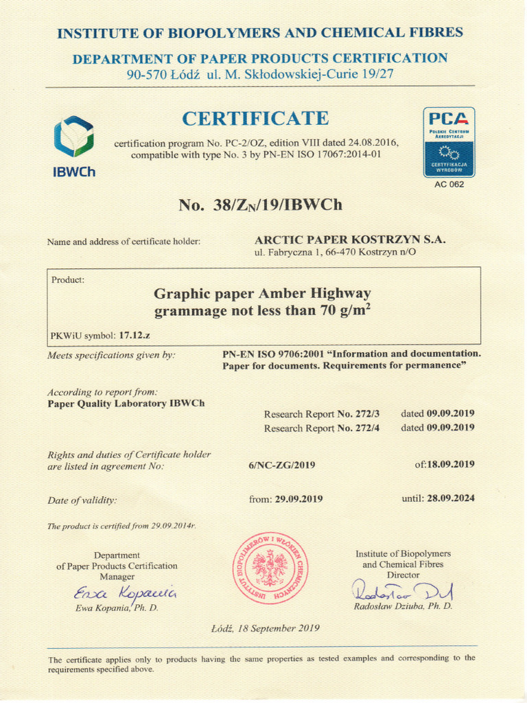 Amber-Highway-Iso-9706-En Valid 28 Sep 2024 | PDF