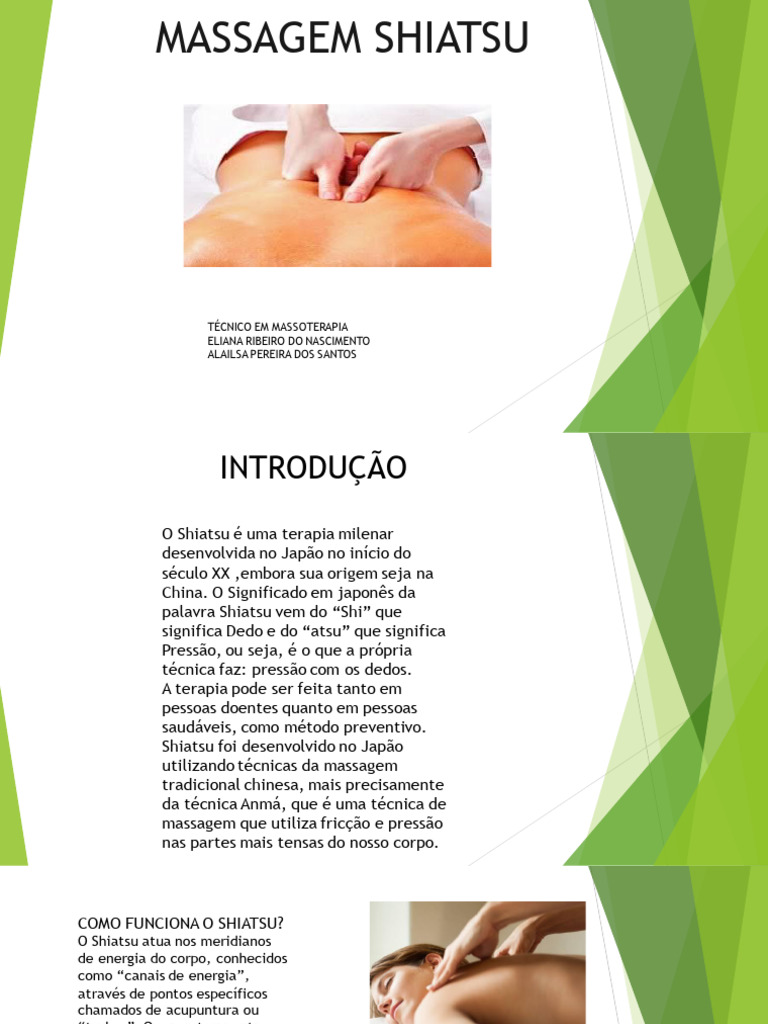 Apresentação | PDF | Massagem | Especialidades médicas