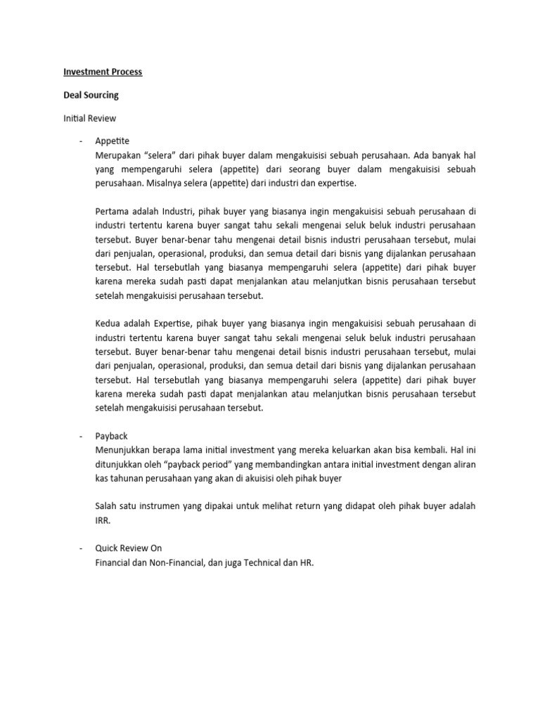 Investment Process PDF