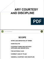 E. Military Courtesy and Discipline