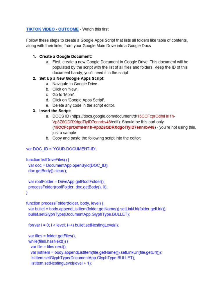 GDrive To Google Docs - Table of Contents & Links | PDF | Software ...