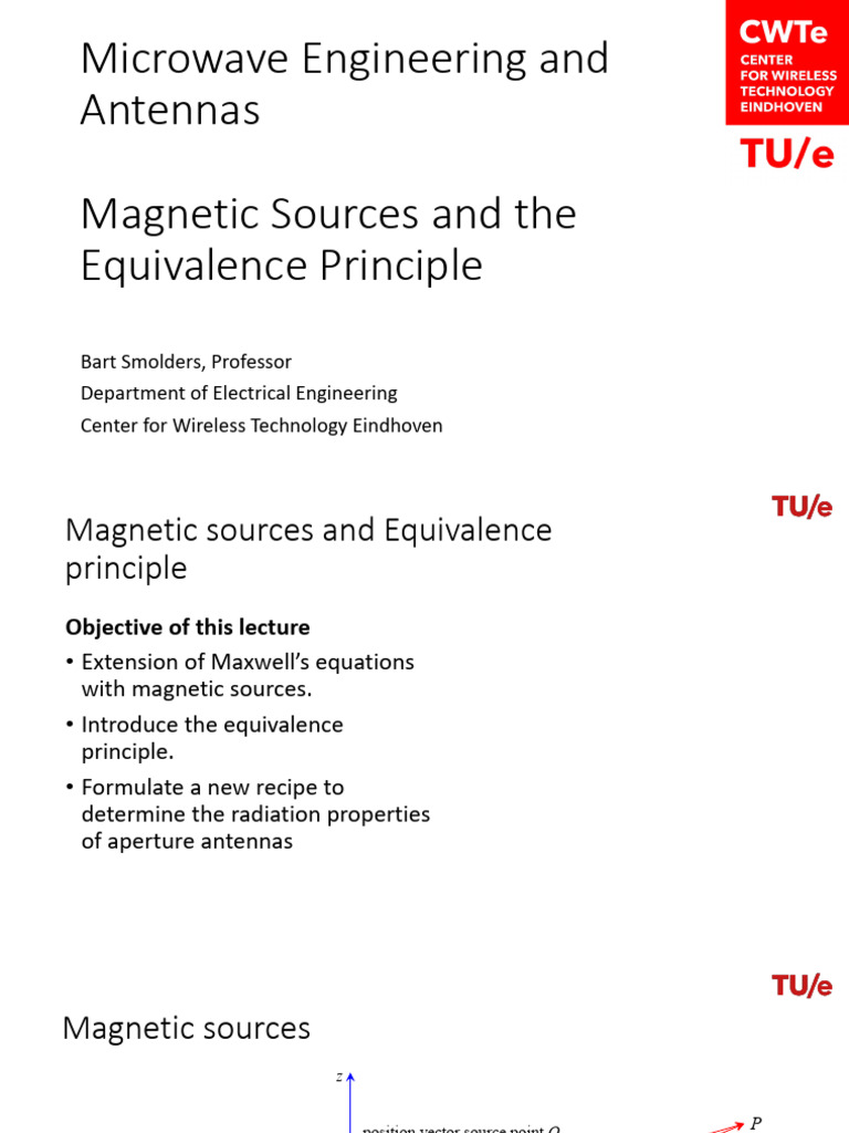 Magnetic Sources in Antenna Engineering | PDF | Electricity ...