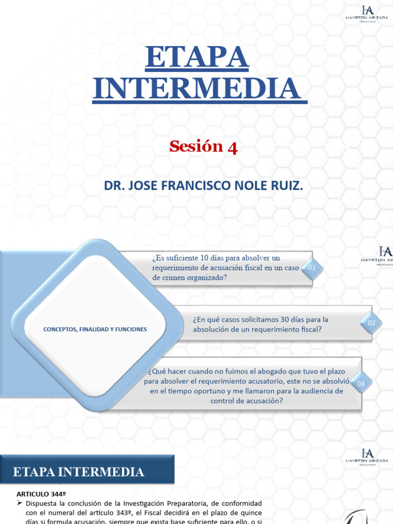 Etapa Intermedia Proceso Penal Peruano | PDF | Fiscal | Sentencia (ley)