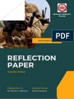 Reflection Paper On Just War Theory