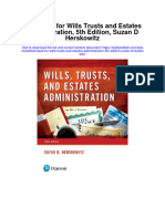 Instant Download Test Bank For Wills Trusts and Estates Administration 5th Edition Suzan D Herskowitz PDF Scribd