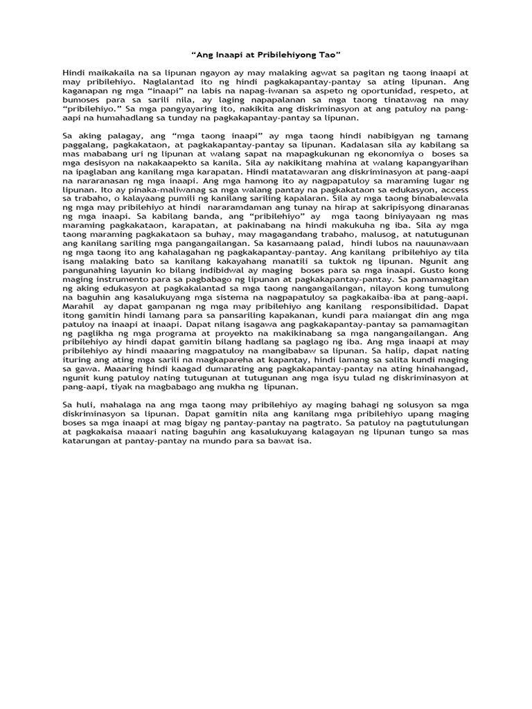 Replektibong Sanaysay | PDF