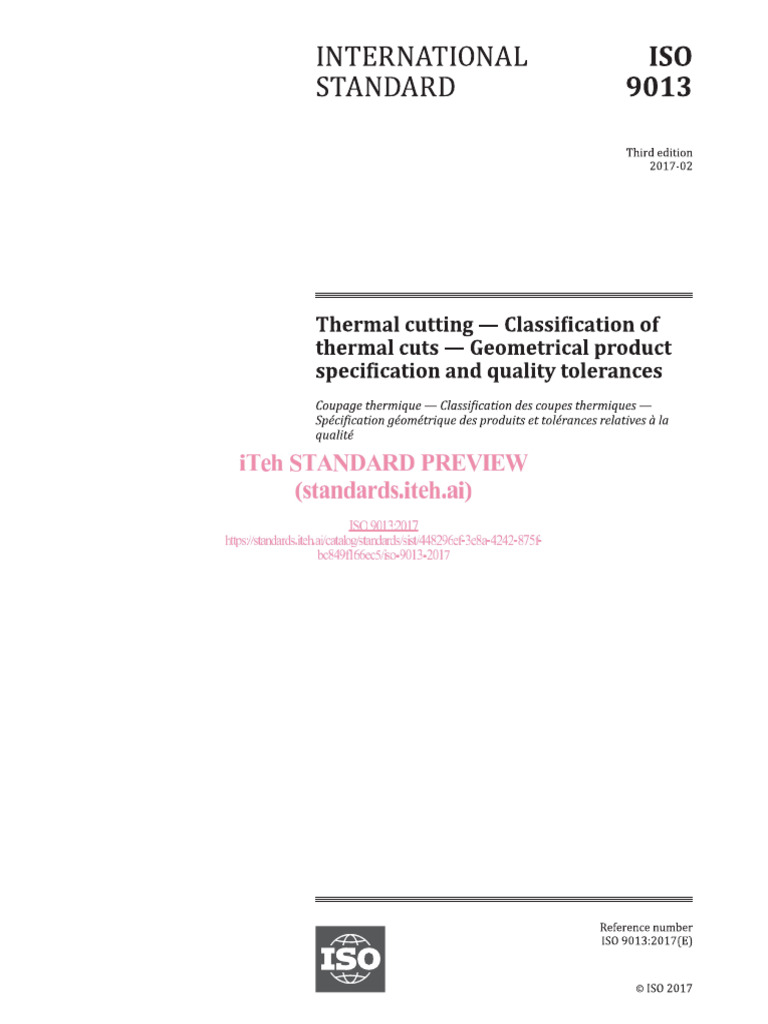 Iso 9013 Thermal Cut | PDF