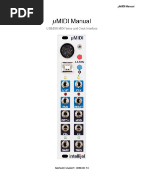 Umidi Manual 2018.09.13 | PDF | Usb | Synthesizer