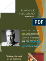 ANÁLISIS DEL MENSAJE PUBLICITARIO. ROLAND BARTHES Presentación