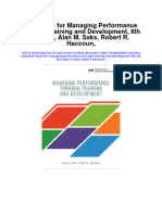 Instant Download Test Bank For Managing Performance Through Training and Development 8th Edition Alan M Saks Robert R Haccoun PDF Ebook
