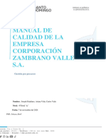 Manual de Calidad de Corporación Zambrano Valle S.A.