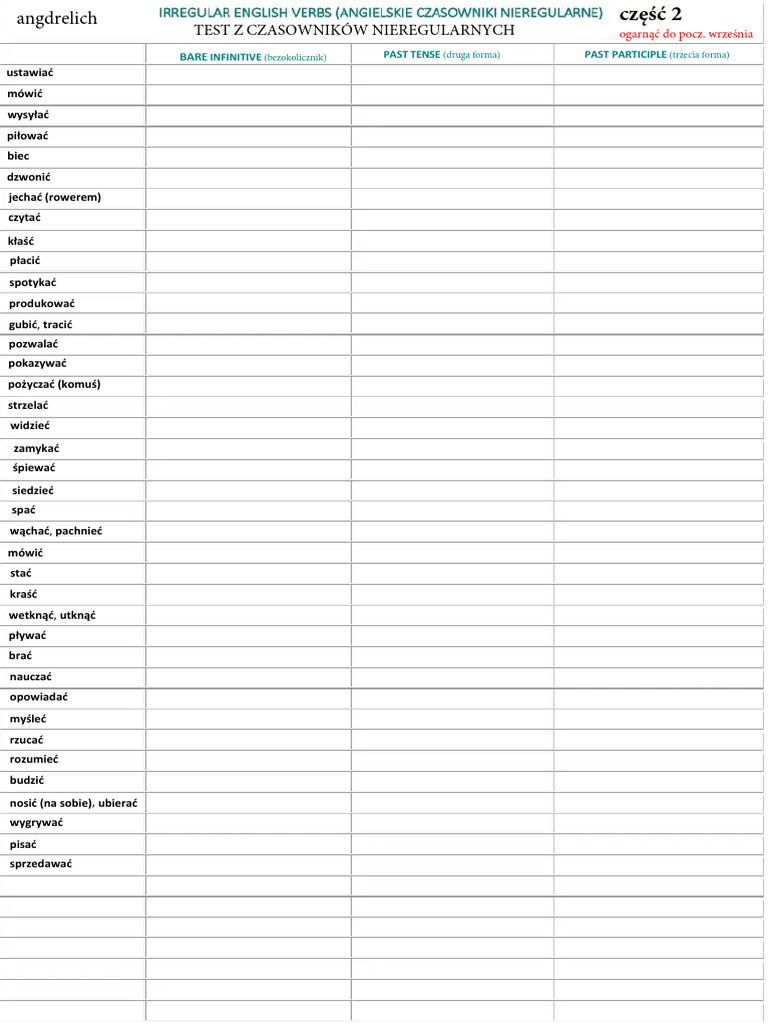 Test Nieregularne 2 | PDF