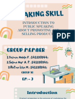 Introduction To Public Speaking About Promoting and Selling Products - Grup 10