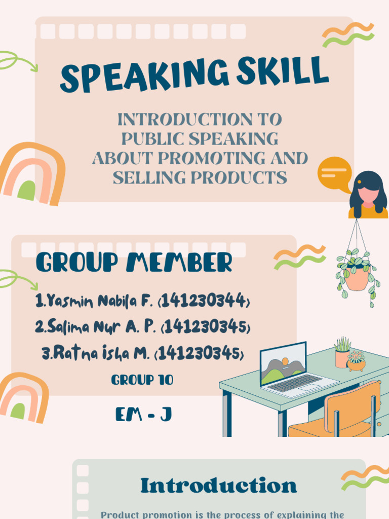 Introduction To Public Speaking About Promoting and Selling Products