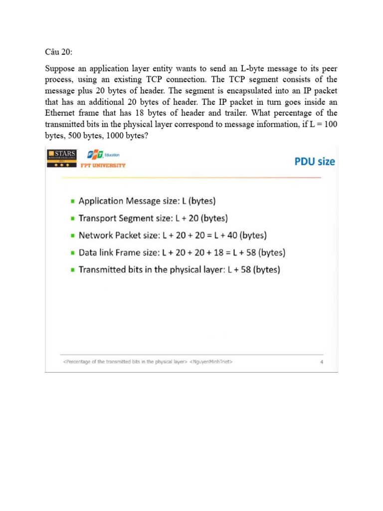 Ôn tập nwc 20-24 | PDF | Transmission Control Protocol | Computer Standards