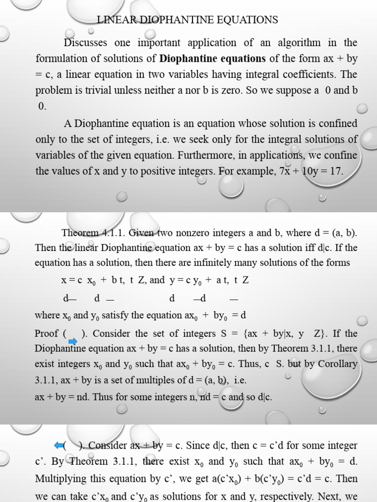Linear diophantine equations 2 pdf equations mathematics