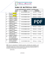 Cronograma de Matricula 2024