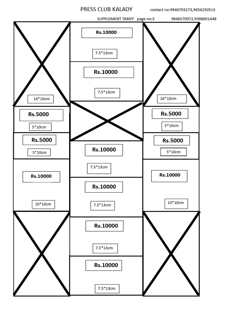 Contact No9946703273,9656250513 SUPPLEMENT TARIFF Page No3 9846570972