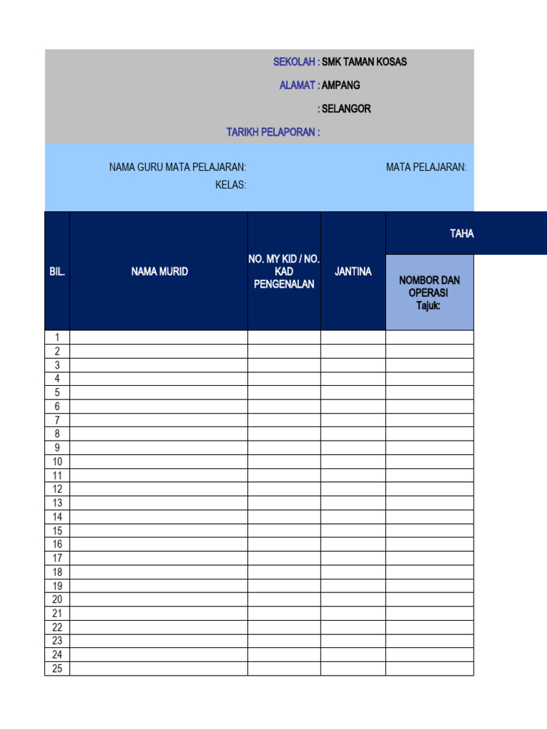 Tapak Pelaporan Pbd Matematik 2023 Pdf