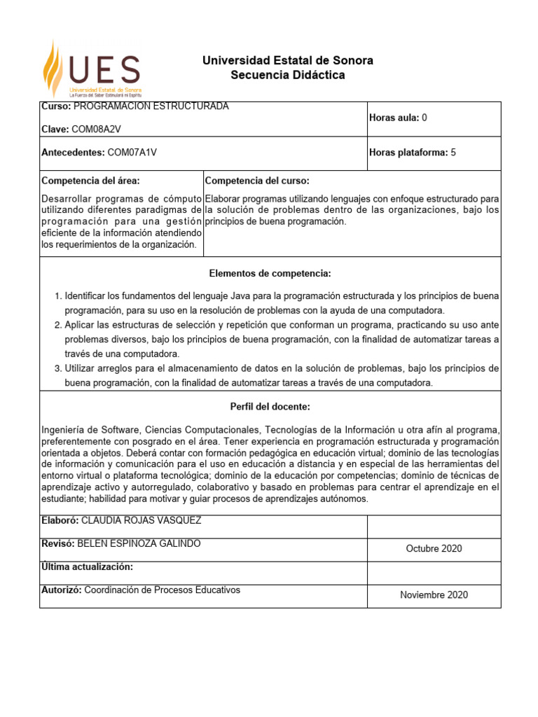 Programación Estructurada en Java | PDF | Evaluación | Lenguaje de ...