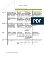 Diorama Rubric