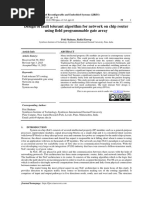 Design of Fault Tolerant Algorithm For Network On Chip Router Using Field Programmable Gate Array