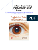Instant Download Test Bank For Psychological Testing and Assessment 9th Edition Ronald Jay Cohen Mark Swerdlik Edward Sturman PDF Full