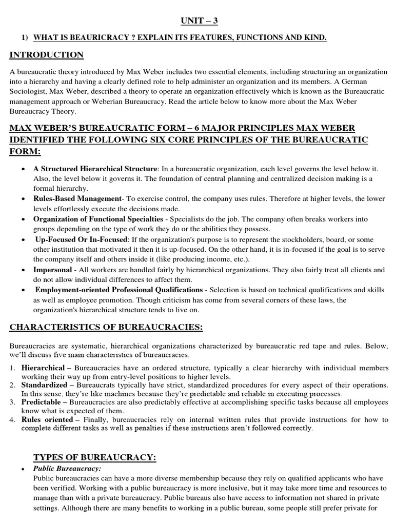 Understanding Bureaucracy in Public Admin | PDF | Recruitment | Bureaucracy