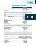 Valores Ótimos Exames Laboratoriais