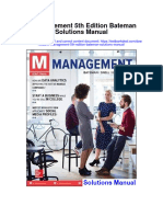 M Management 5th Edition Bateman Solutions Manual