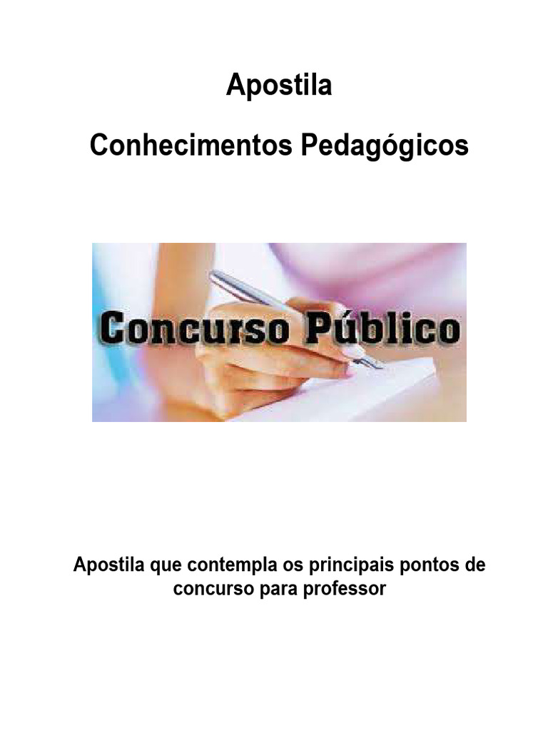 (APOSTILA) - Conhecimentos Pedagogicos | Download grátis PDF ...