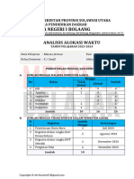 Analisis Alokasi Waktu