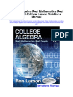 Instant Download College Algebra Real Mathematics Real People 7th Edition Larson Solutions Manual PDF Full Chapter
