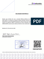 Declaração de Matricula - M704972