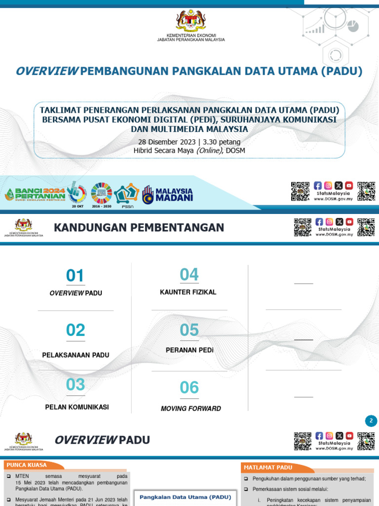 Slide Pembentangan PADU Kepada Petugas PEDi - 28122023 Final | PDF