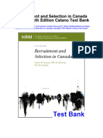 Instant Download Recruitment and Selection in Canada Canadian 5th Edition Catano Test Bank PDF Full Chapter