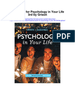 Instant Download Test Bank For Psychology in Your Life 3rd by Grison PDF Full