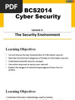 Lecture 1 The Security Environment