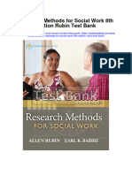 Instant download Research Methods for Social Work 8th Edition Rubin Test Bank pdf full chapter