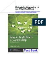 Instant download Research Methods for Counseling 1st Edition Wright Test Bank pdf full chapter