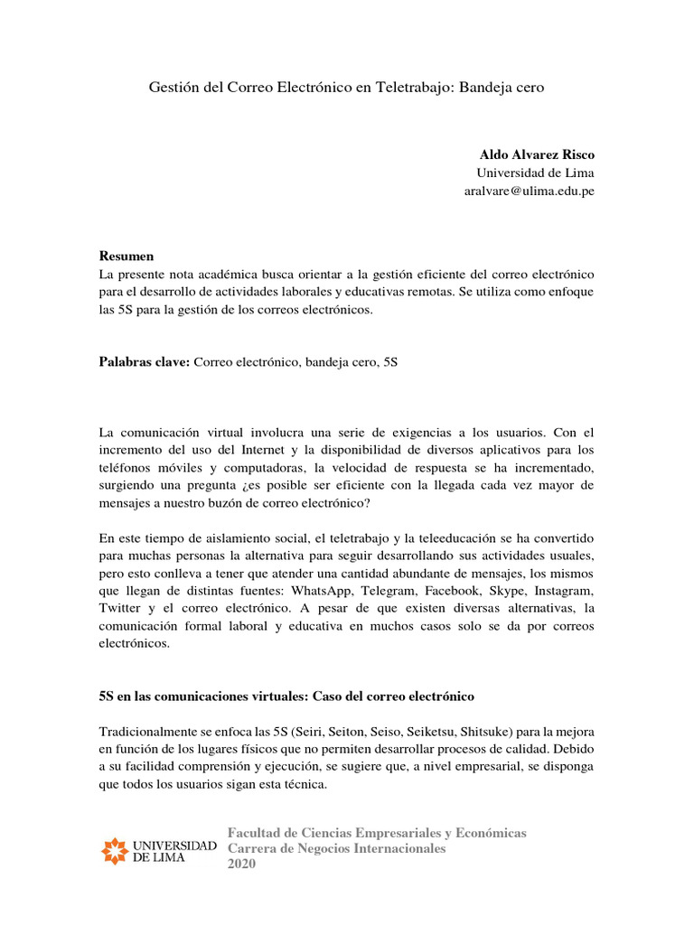 Nota acad mica 7 18 04 2021 gesti n del correo electr nico en