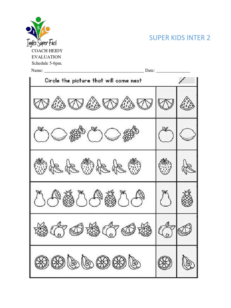 Materials week 4 super kids inter 2 pdf edible fruits fruit