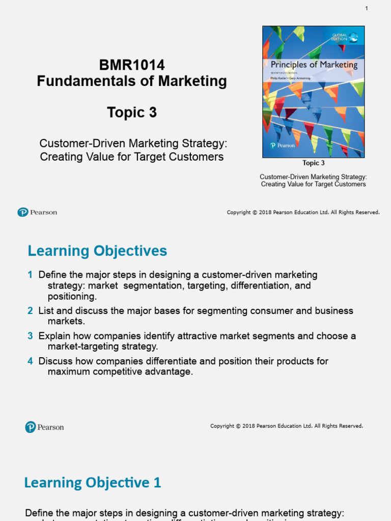 Topic 3 Customer Driven Marketing Strategy Creating Value For Target