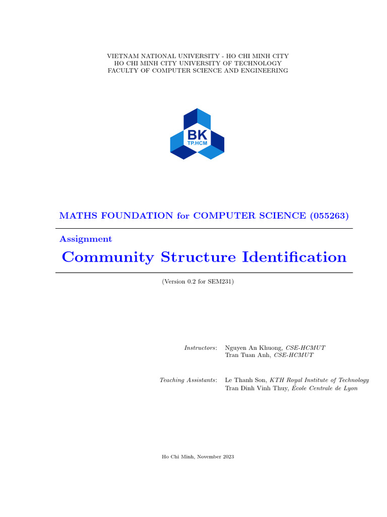 Community Structure Identification in Graphs | PDF | Vertex (Graph ...