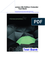 Instant Download Microeconomics 9th Edition Colander Test Bank PDF Full Chapter