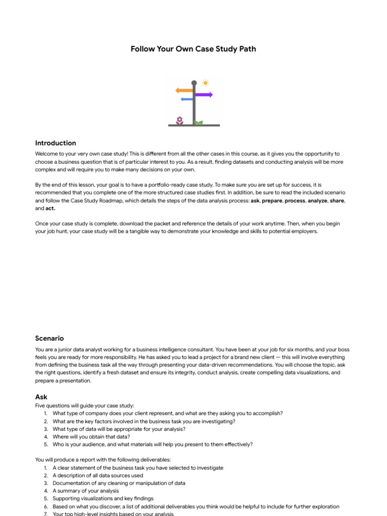 Tailored Case Study for Data Analysts | PDF | Microsoft Excel | Data